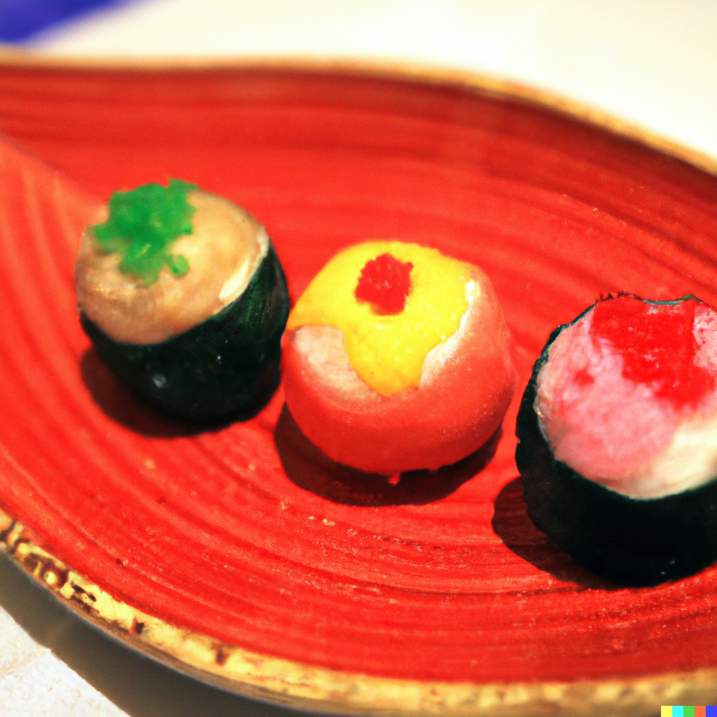 Temarizushi or Temari Sushi (Ball-Shaped Sushi)